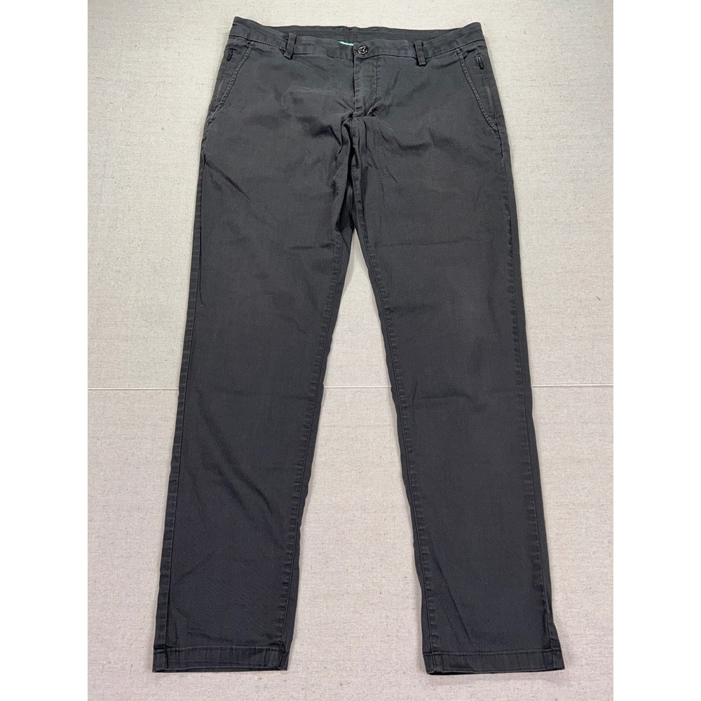 Birddogs Mens 34 Charcoal Grey Lined Pants Stretch Chino Outdoor Office Wear‎